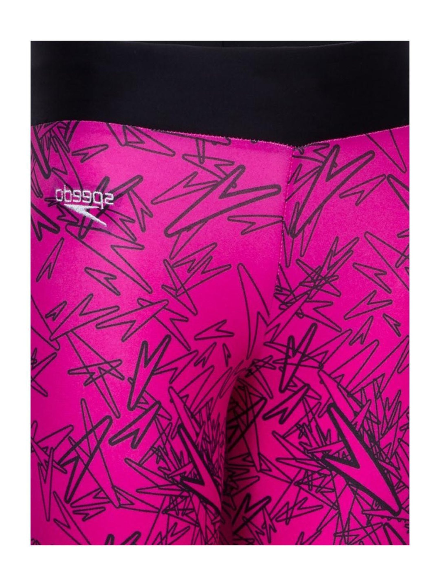 Speedo Kids Pink & Black Printed Swim Capri