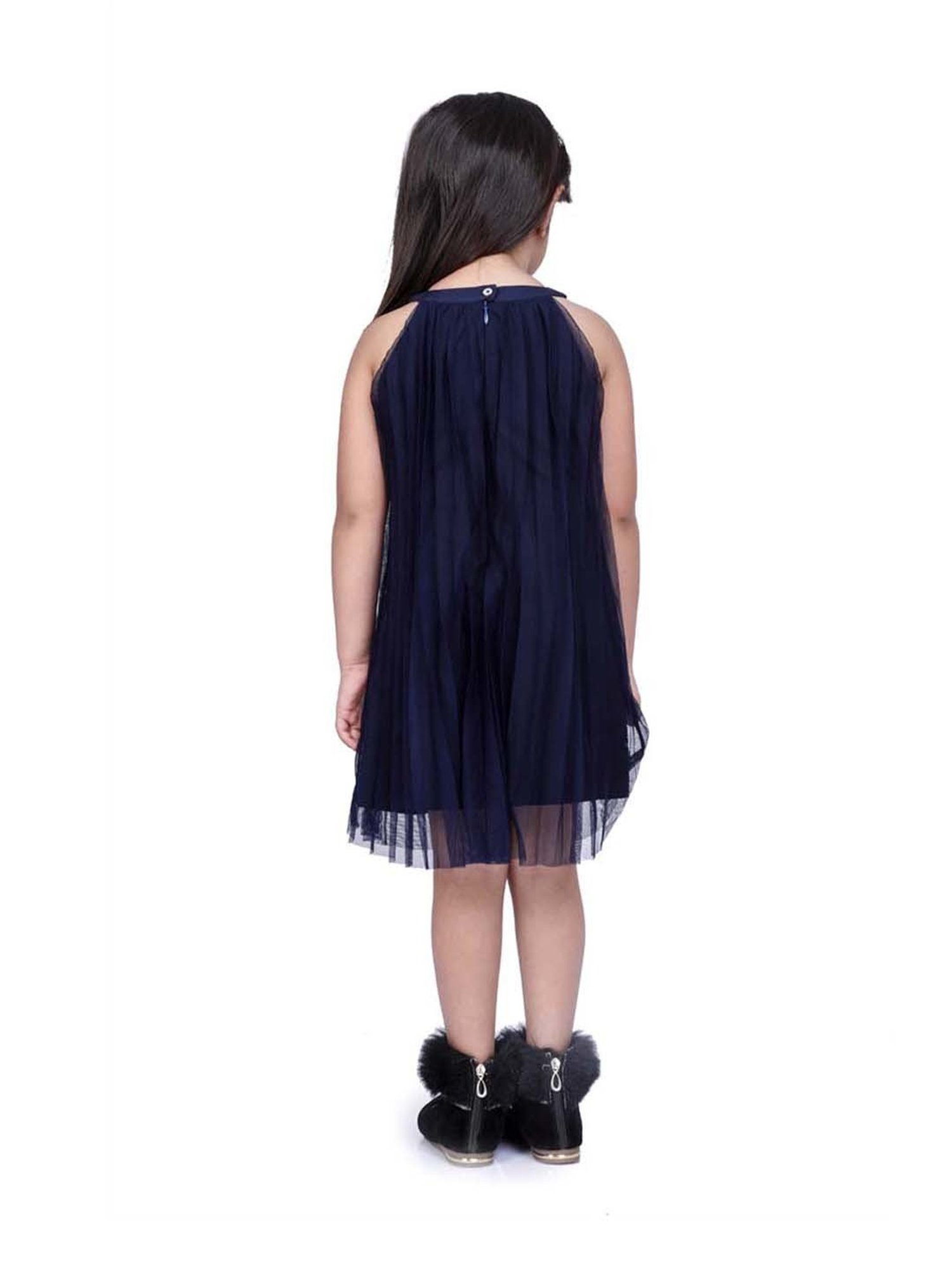 Peppermint Kids Navy Sequence Dress