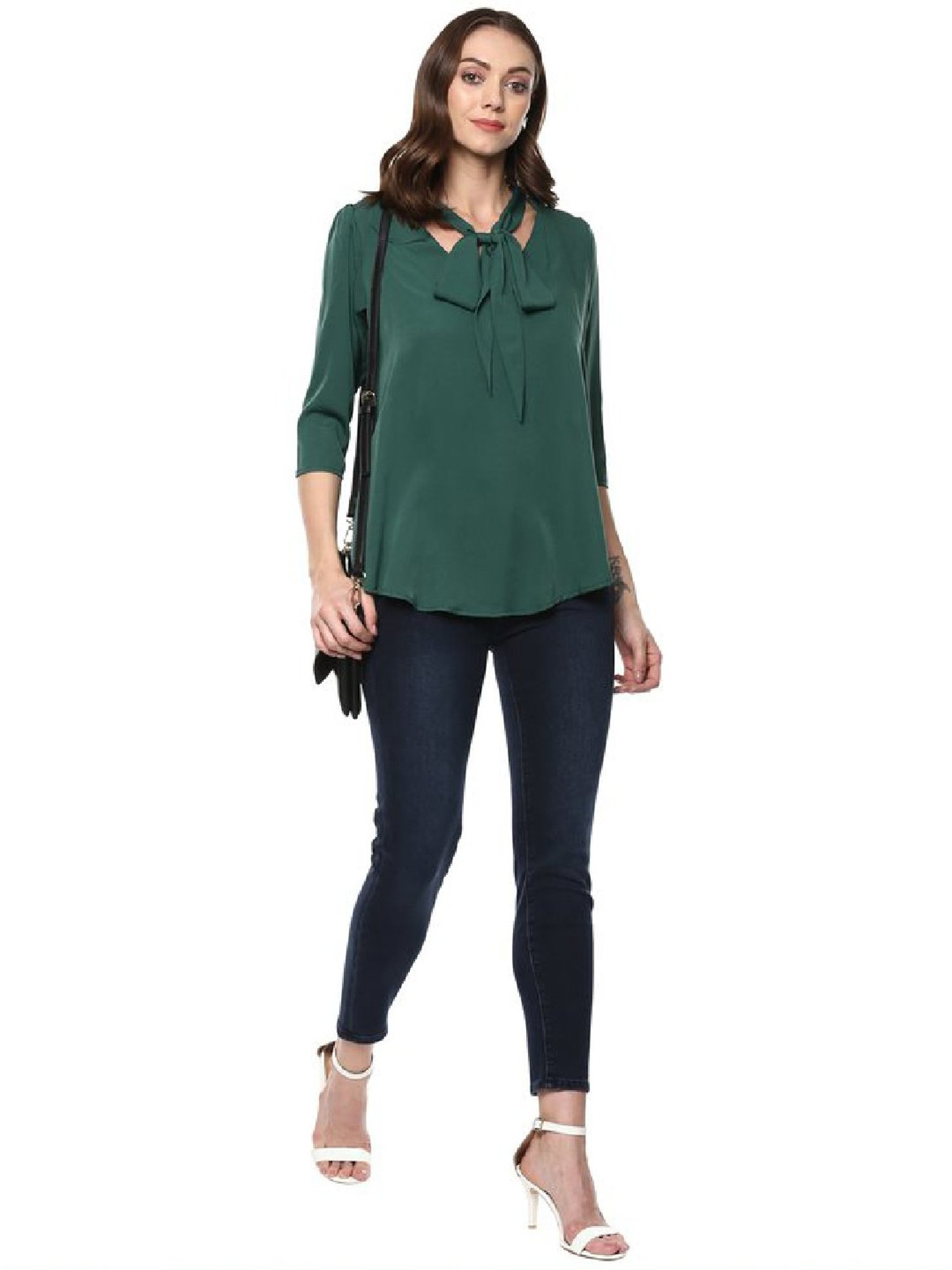 Qurvii Bottle Green Top