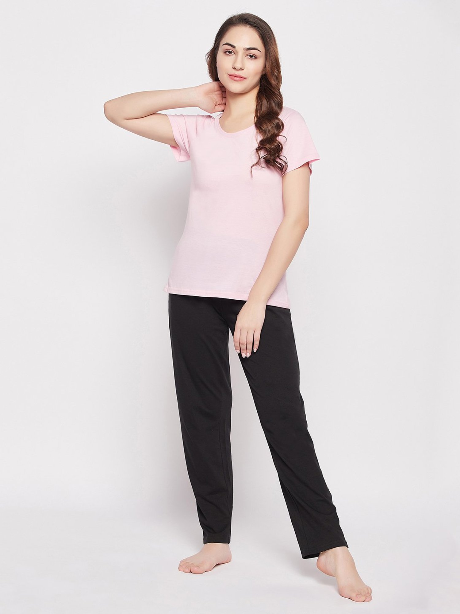 Clovia Pink T-Shirt