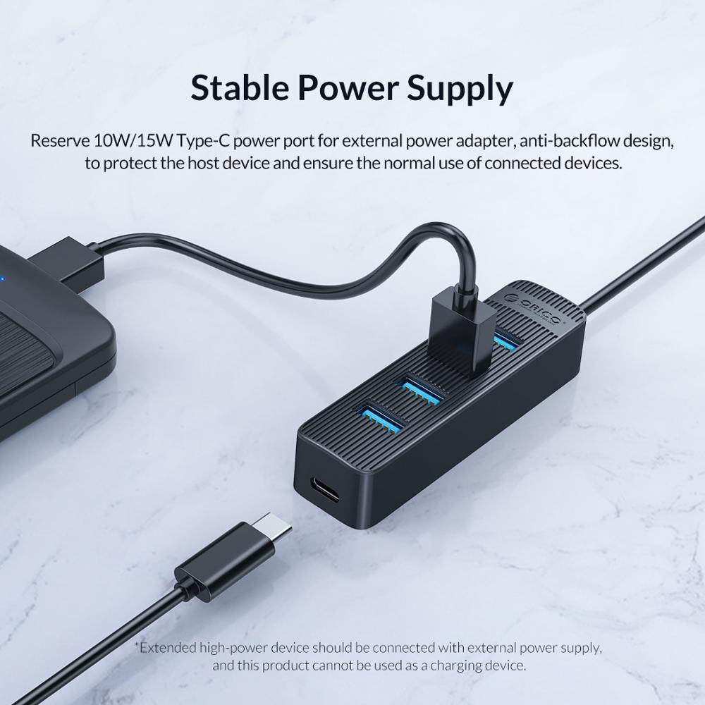 4/7 Port USB 3.0 HUB With Type C Power Supply Port For PC Laptop Computer Accessories ABS USB Splitter USB3.0 OTG Adapter