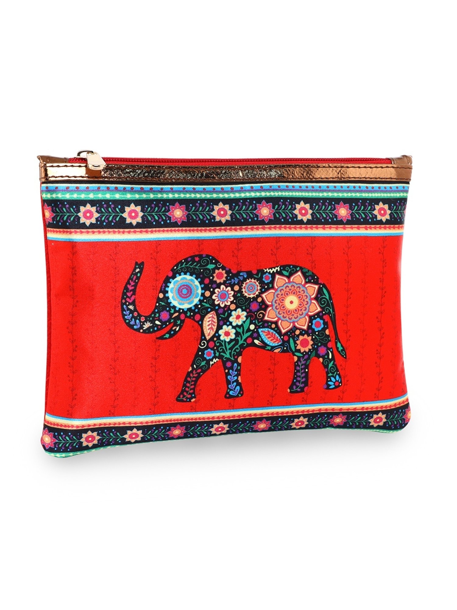 Sabhyata Elephant Multicolor Printed Small Pouch for Women