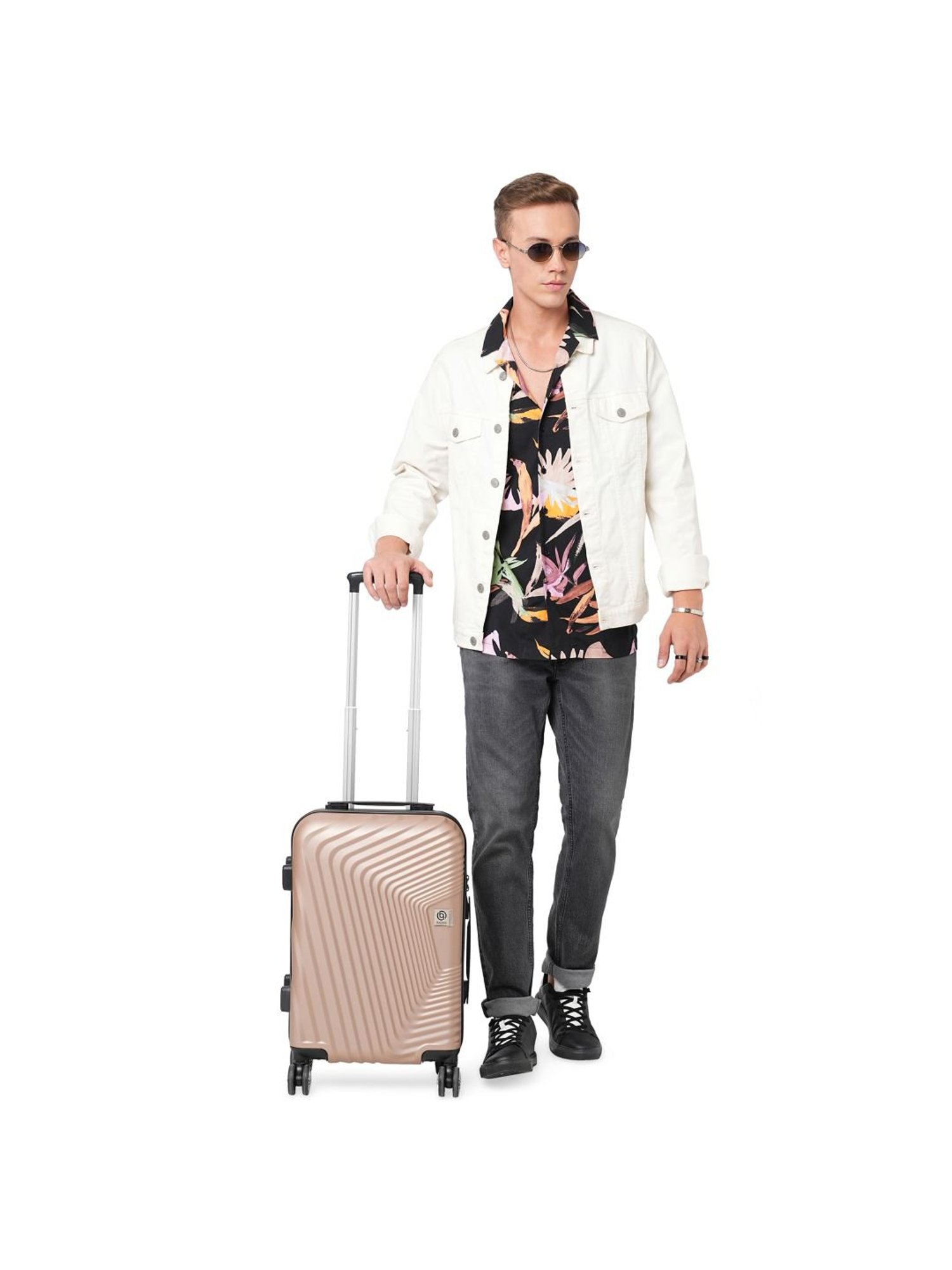 Baomi Retro Roam Light Brown Hard 22" Cabin Luggage