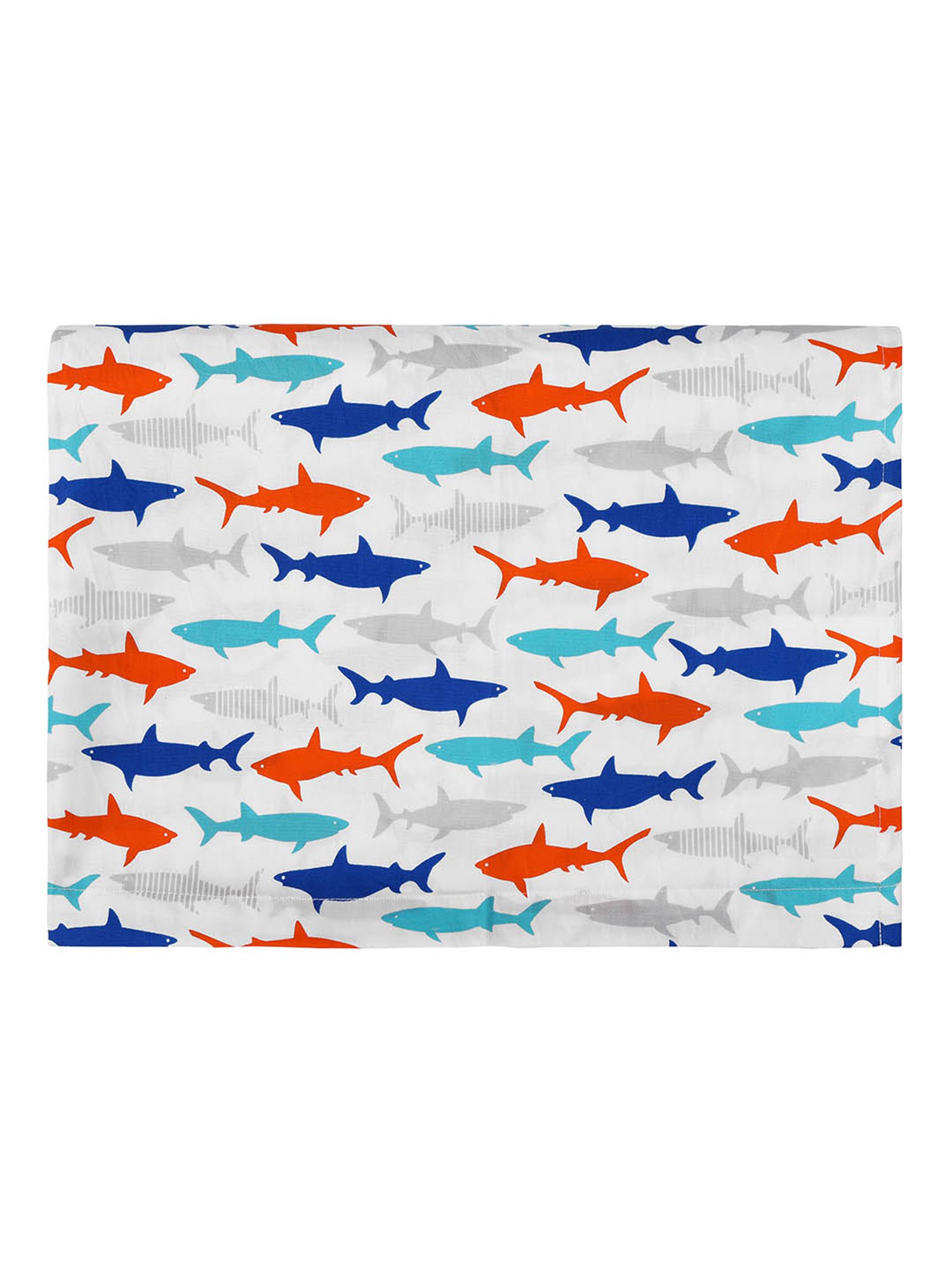 Nigh Nigh Shark Multicolor Cotton 300 TC Kids Bed Linen Set