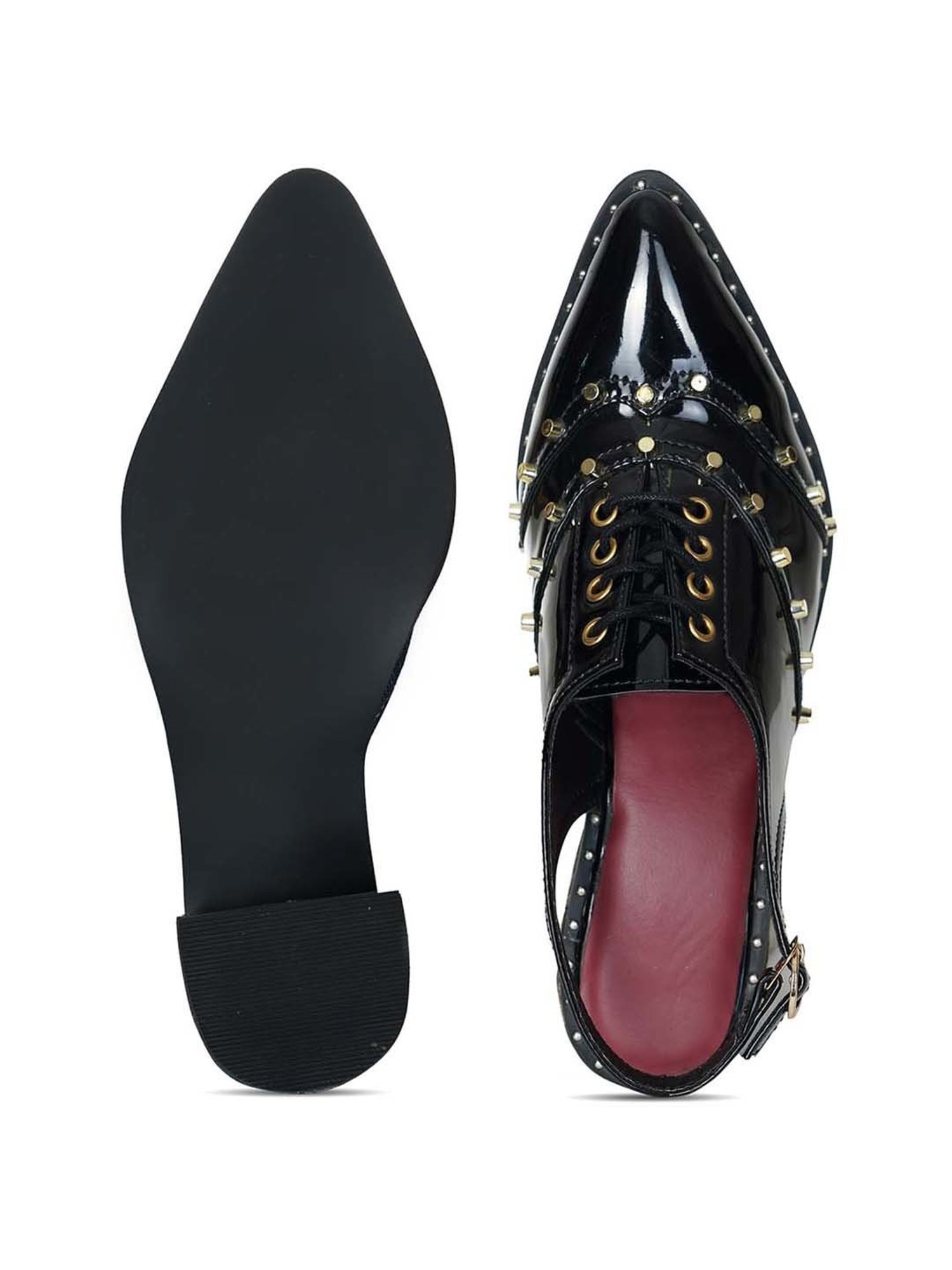 Sole House Women's Black Back Strap Sandals