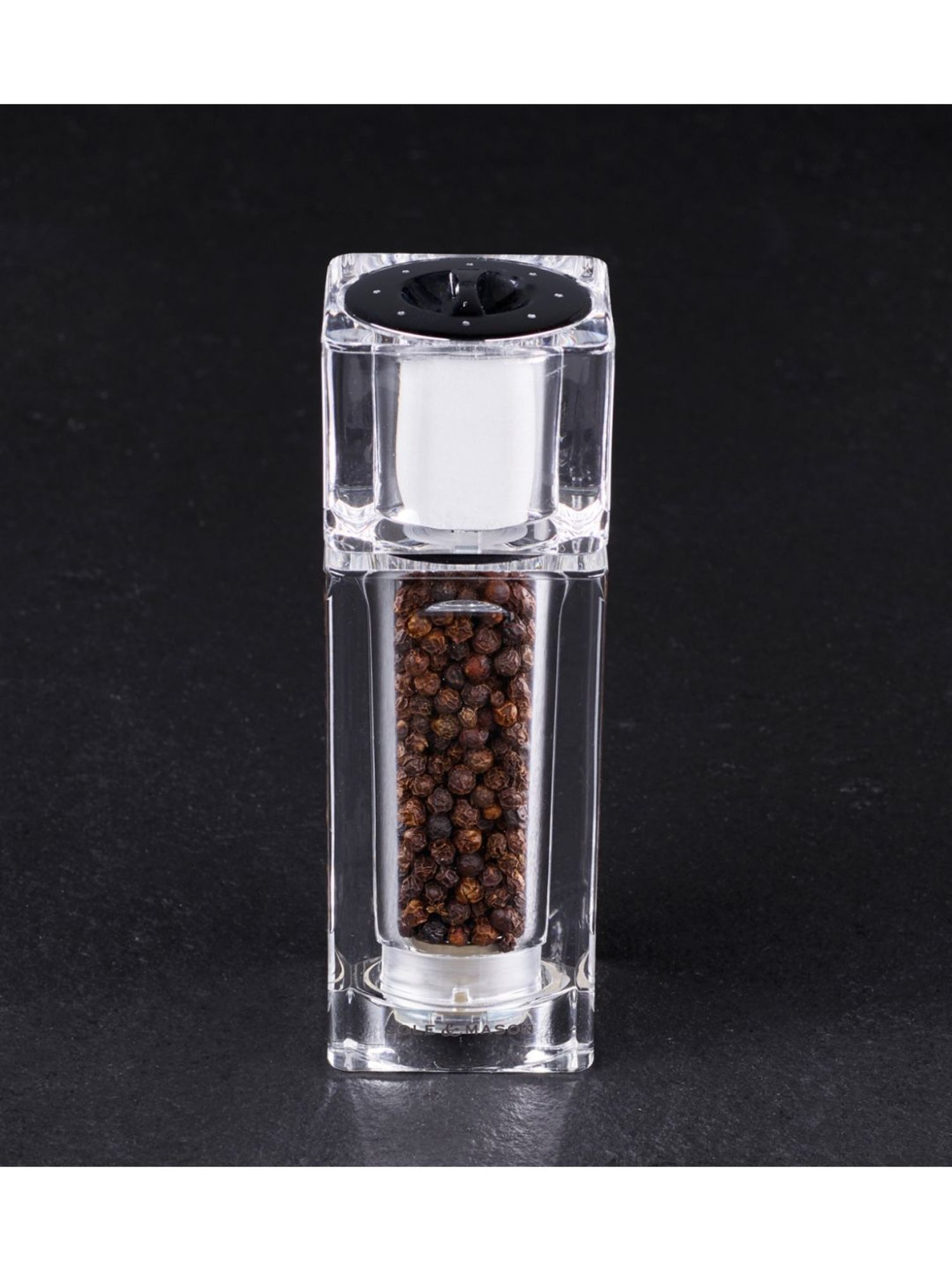 COLE & MASON Transparent Stainless Steel Salt & Pepper Mill