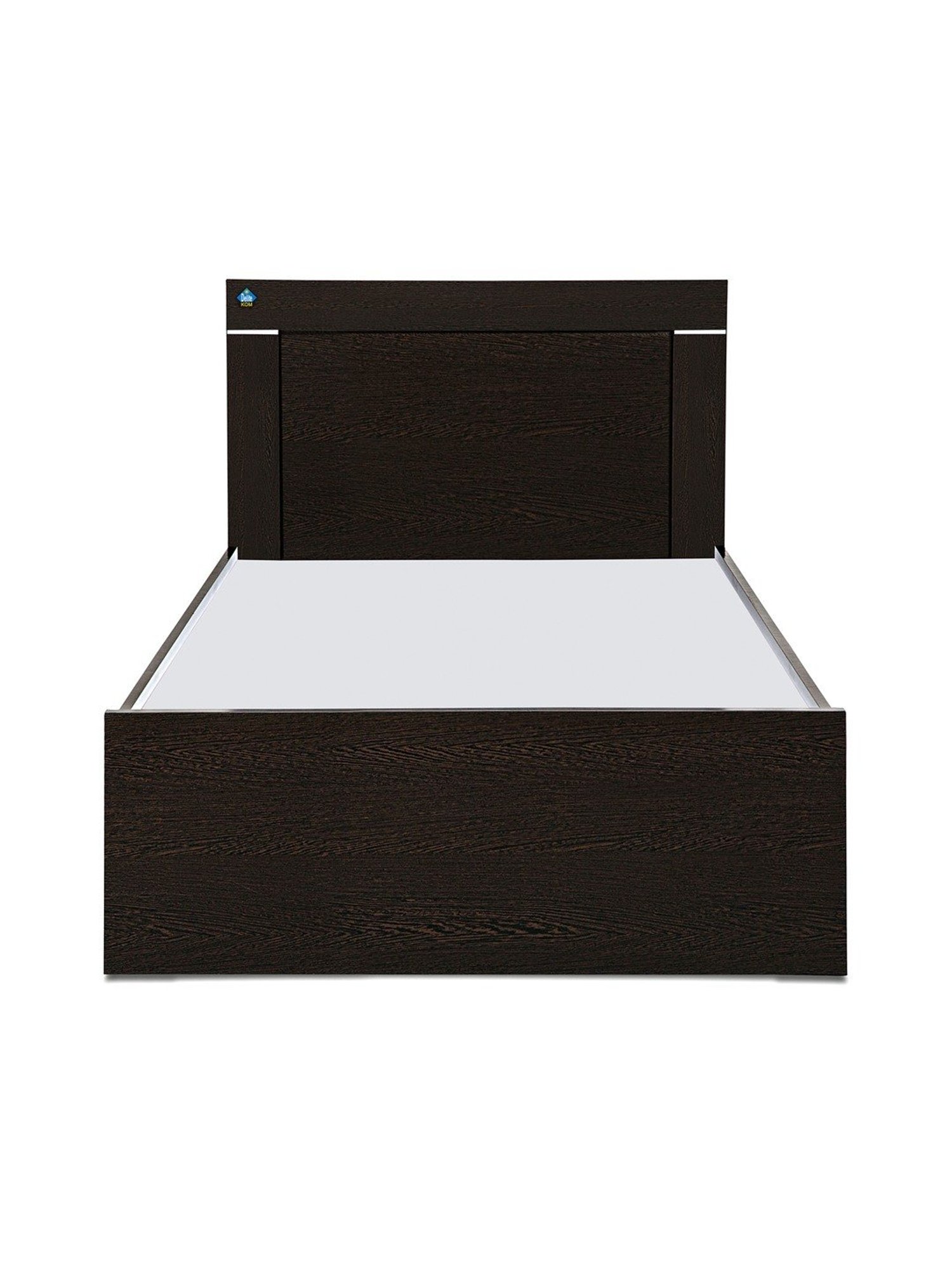 Duroflex Plush Brown Sheesham Wood Queen Bed in Honey Finish