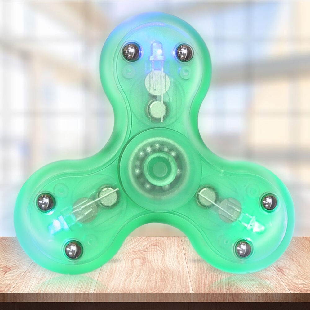 LED Light Flash Tri Fidget Hand Spinner Focus Desk Toy EDC ADHD Autism KID ADULT