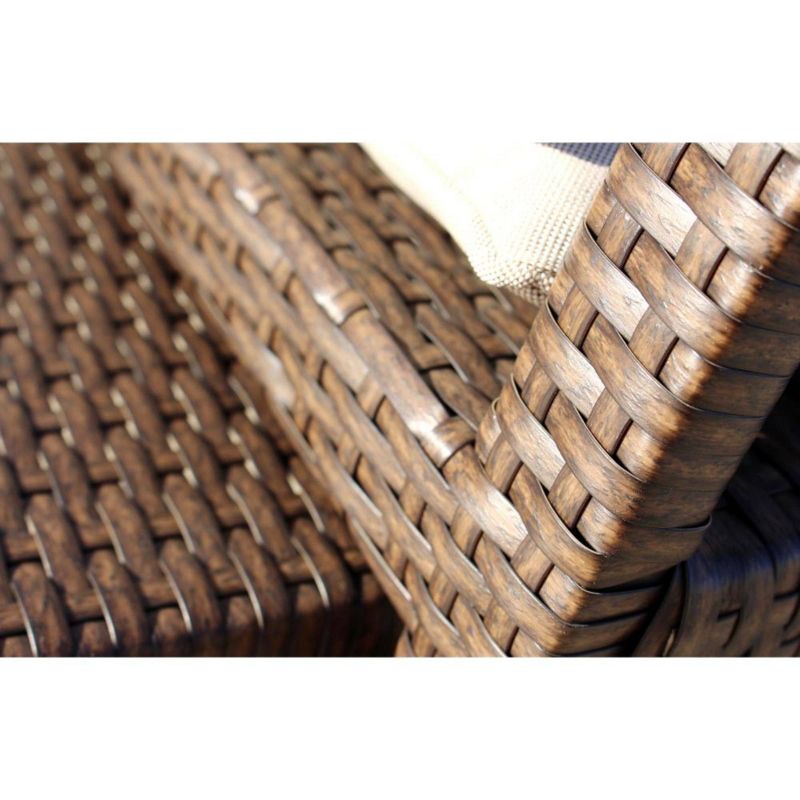 Beach Front Deck Chair To Chaise Lounge Combo - Brown - Courtyard Casual