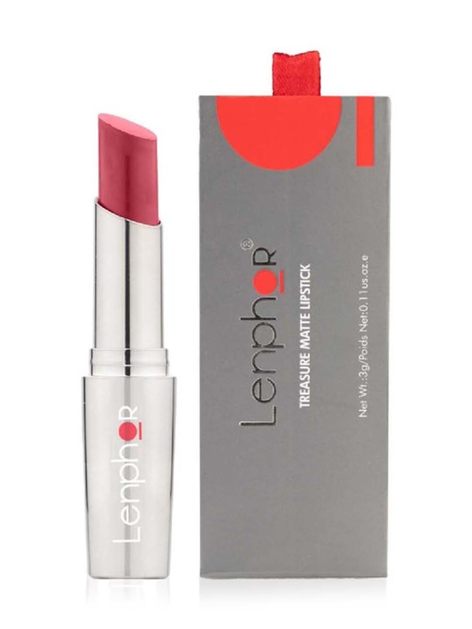 Lenphor Treasure Matte Lipstick Pink Plumish 020 - 3 gm