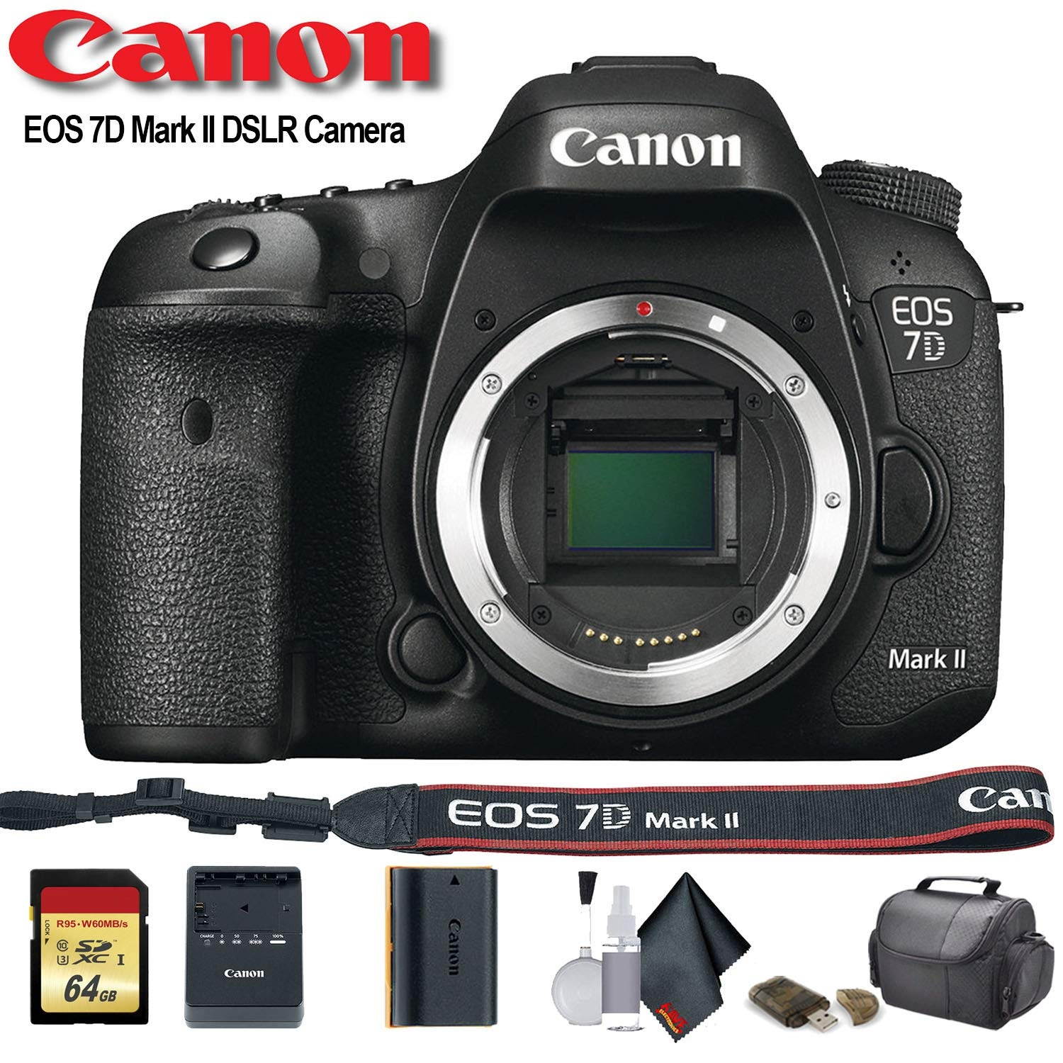 Canon EOS 7D Mark II DSLR Camera (Intl Model) (9128B002) - Starter Bundle