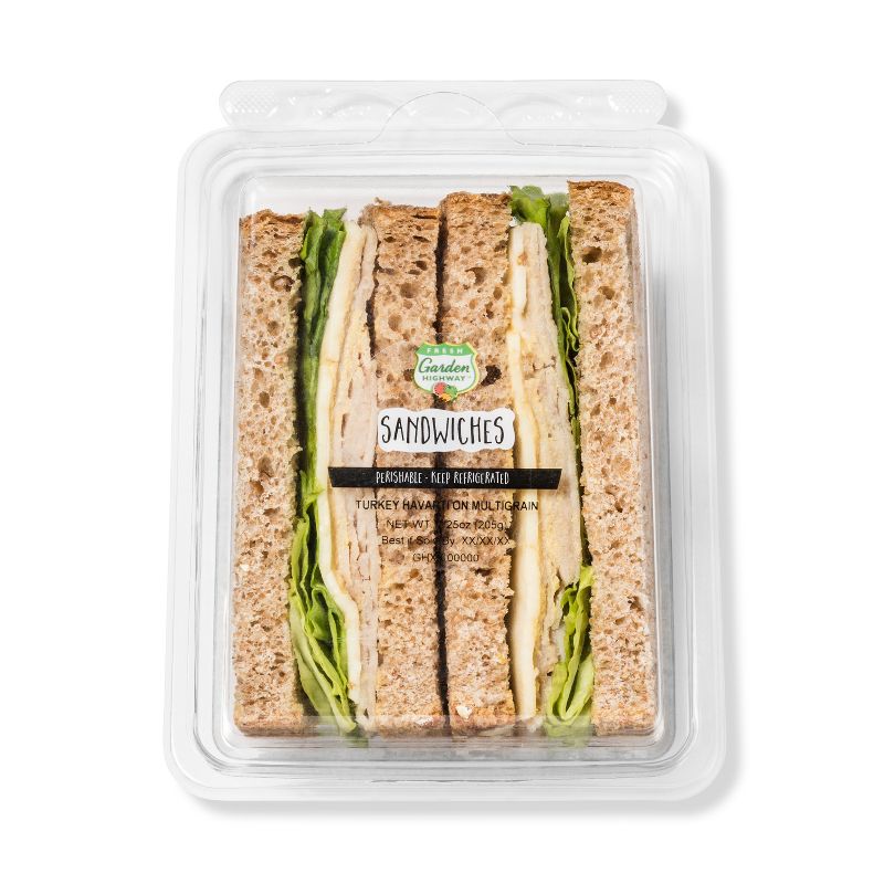 Fresh Garden Highway Turkey Havarti on Honey Wheat Sandwich - 7.25oz