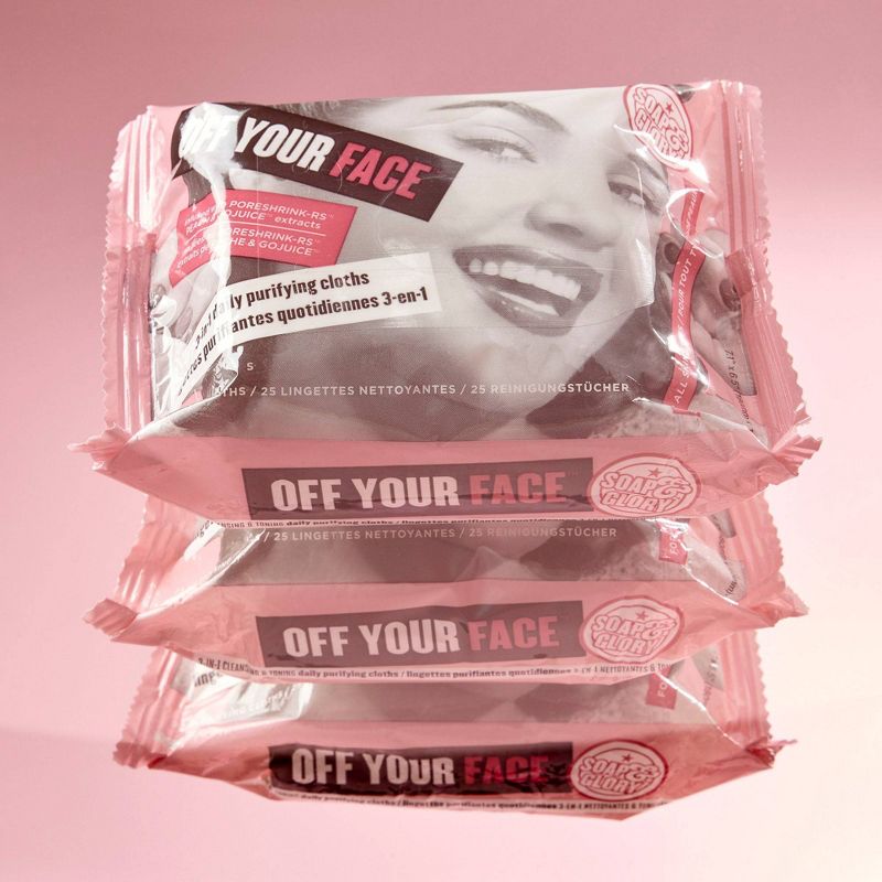 Soap & Glory Off Your Face Cleansing Cloths - 25ct
