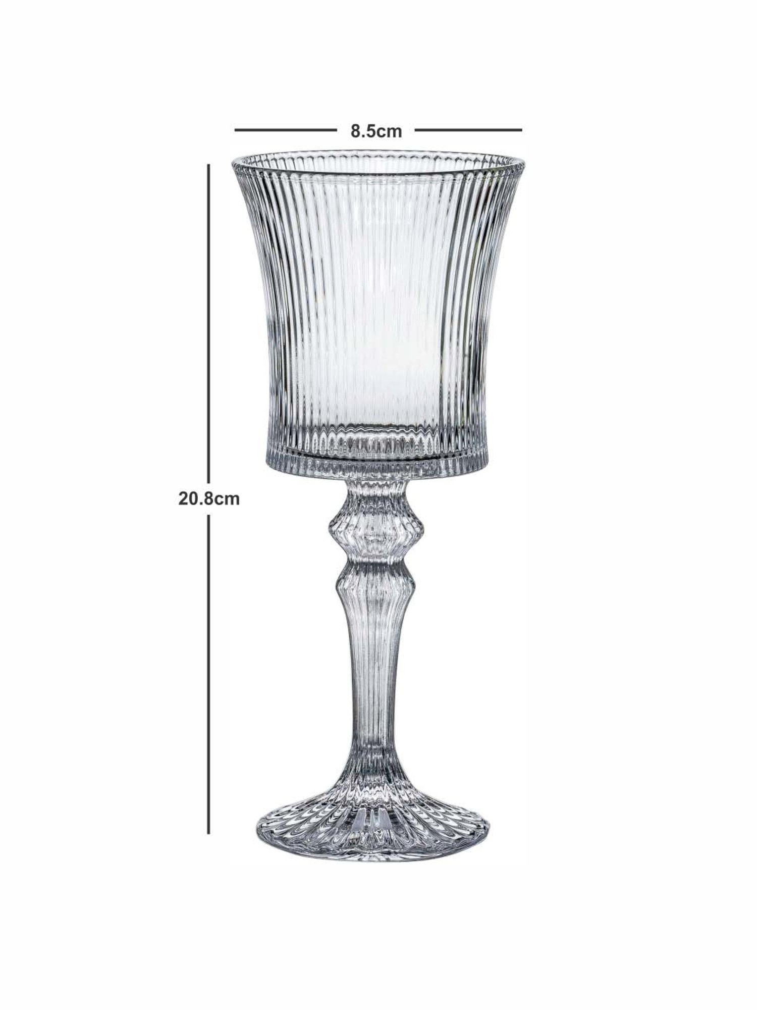 Goodhomes Transparent Stem Glass (0.28 L) - Set of 6