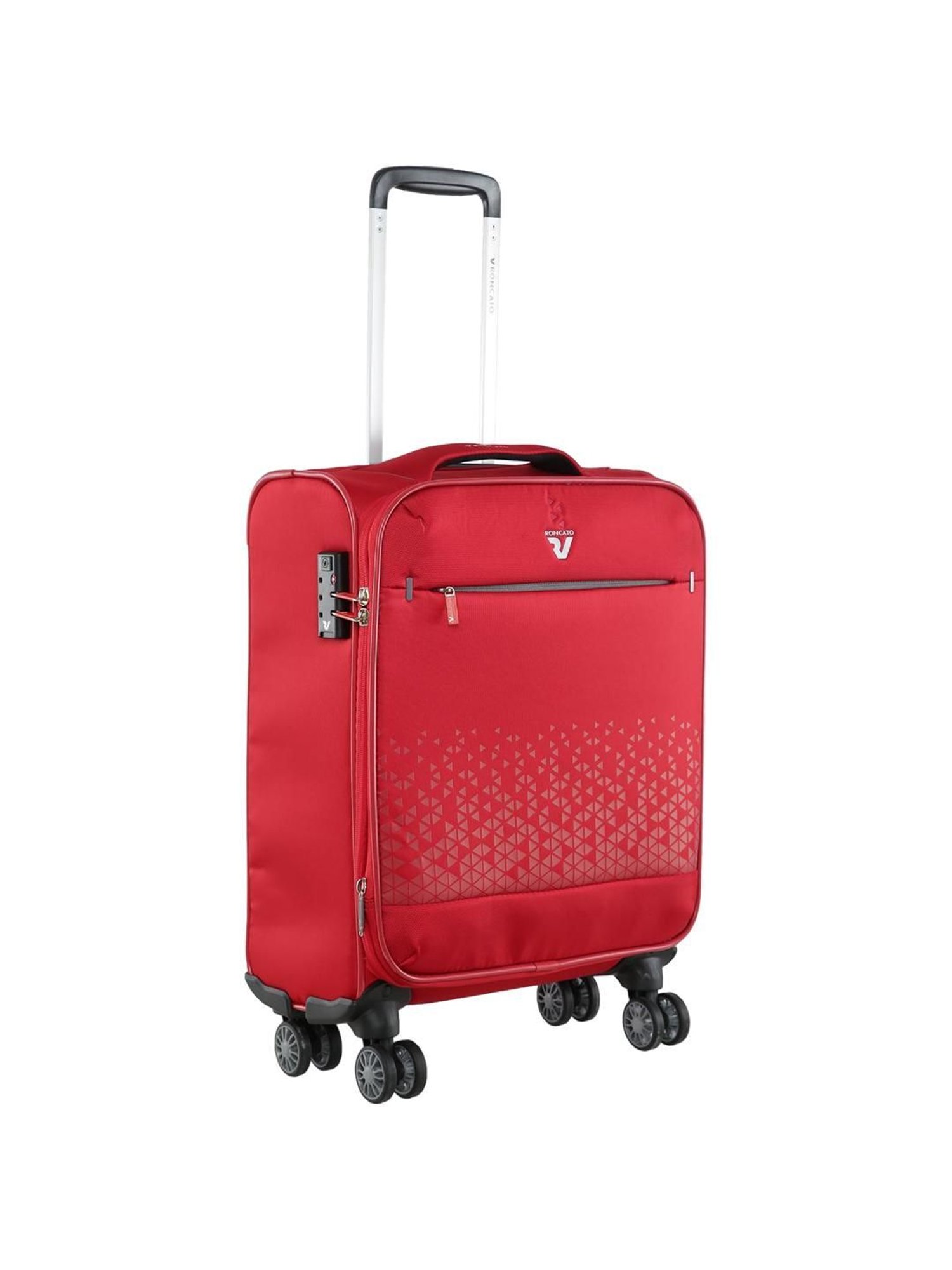 Roncato Crosslite Rosso Solid Soft Cabin Trolley Bag -21 cm