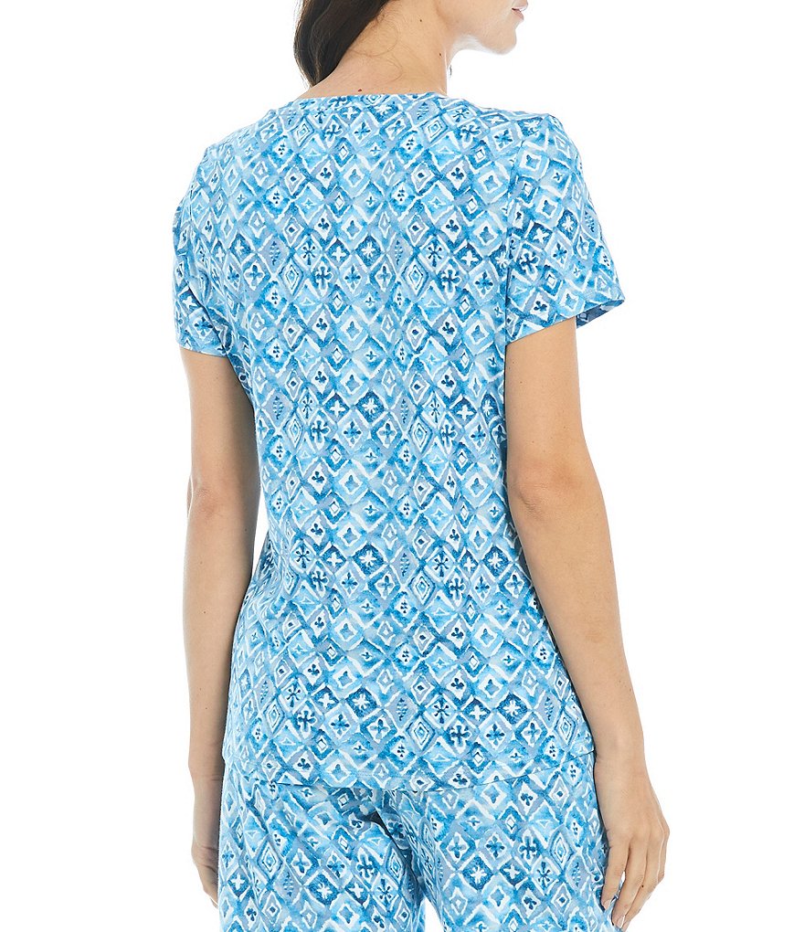 Donna Karan Abstract Print Knit Sleep Pants