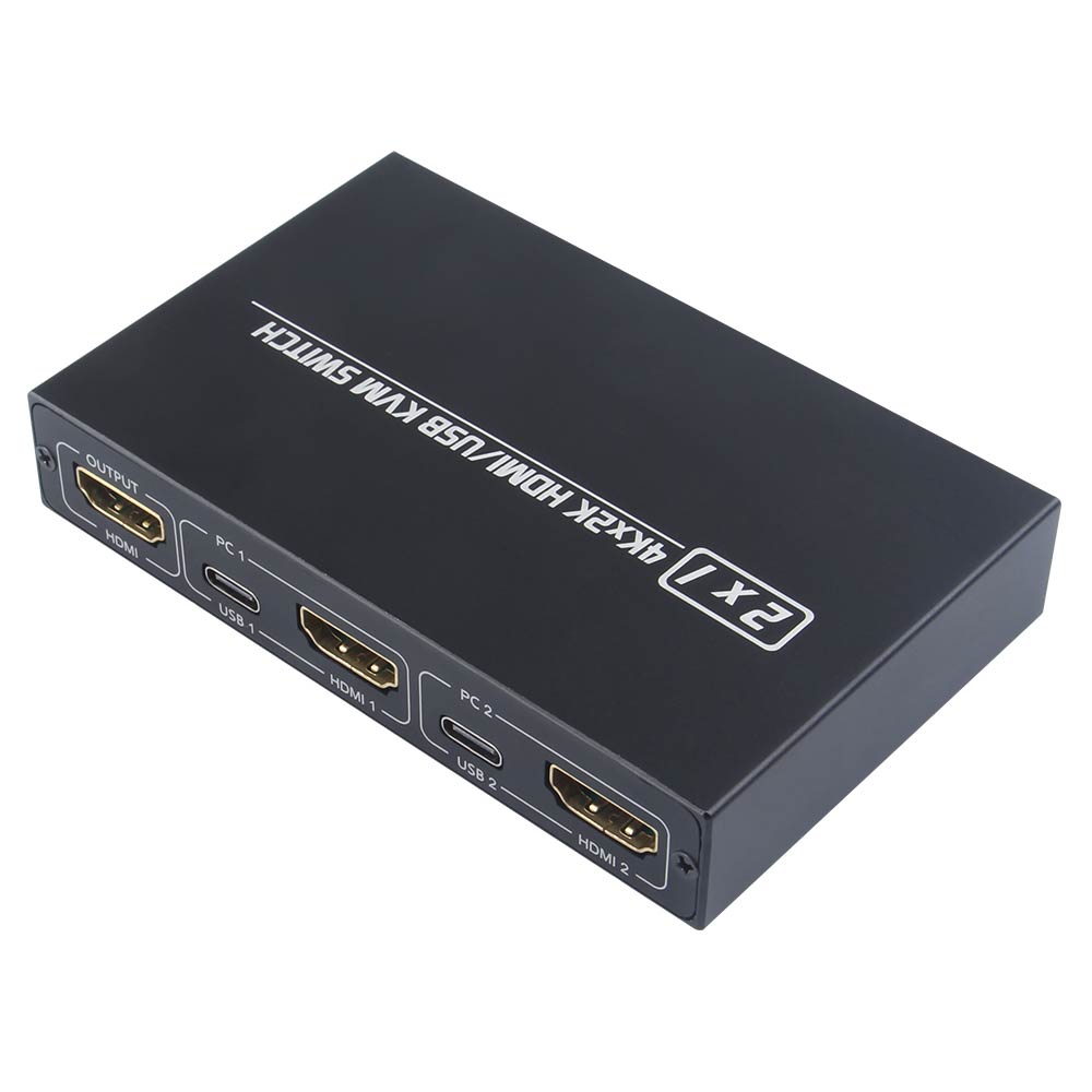 4K@30HZ USB HDMI KVM Switcher USB 2.0 Switch Splitter For 2 PC Sharing 4 Keyboard Mouse Printer Plug And Play