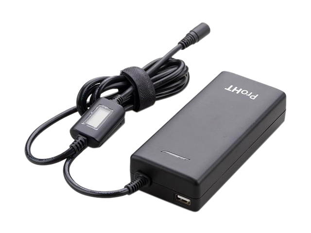 ProHT 03259 120W Slim Design Universal Notebook Adapter with 8 Tips with LCD Voltage Indicator