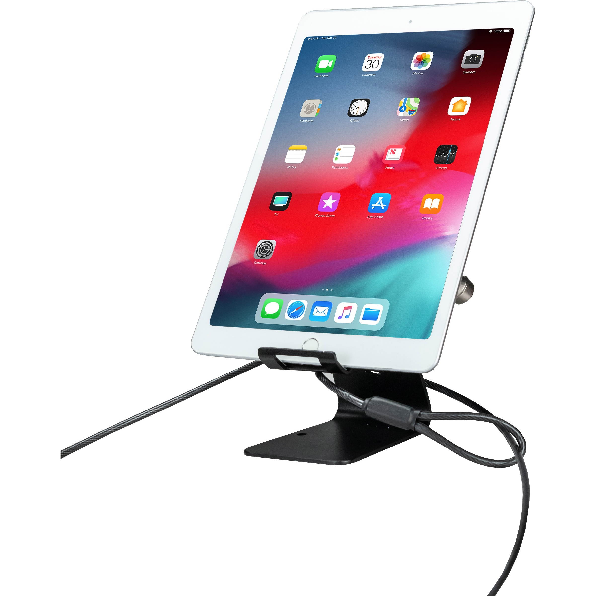 CTA Digital Tablet Security Kiosk Kit with Display Stand and Locking Cable