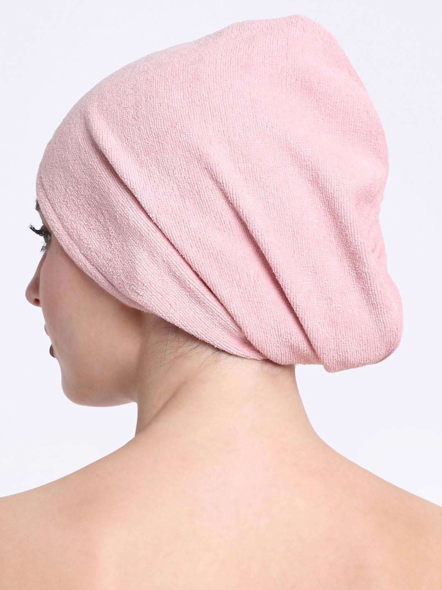 Creeva Luxury Bridal Rose Cotton 380 GSM Hair Wrap - Set of 2