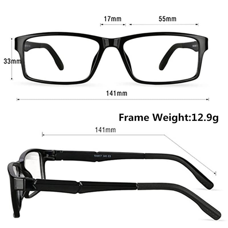 Blue Light Blocking Computer GlassesStylish Reading Glasses for WomenMenTransparent Lens Filter UV Light 400Reduce Eyestrain +225 Magnification