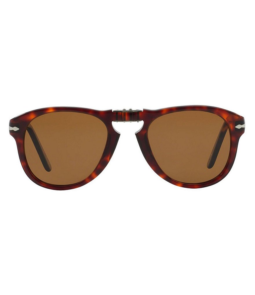 Persol Men's PO0714 Folding Aviator 54mm Polarized Sunglasses