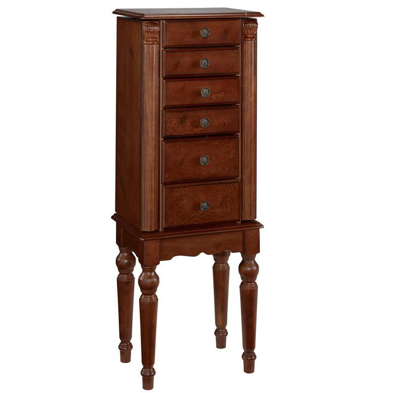 Powell Company Lightly Distressed "Deep Cherry" Jewelry Armoire
