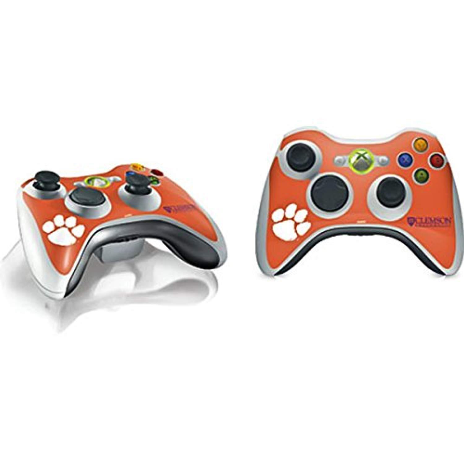 skinit decal gaming skin for xbox 360 wireless controller - officially licensed college clemson paw mark design