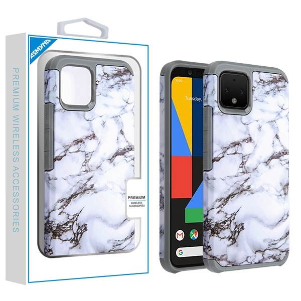 ASMYNA White Marbling/Iron Grey Astronoot Protector Cover (with Package)