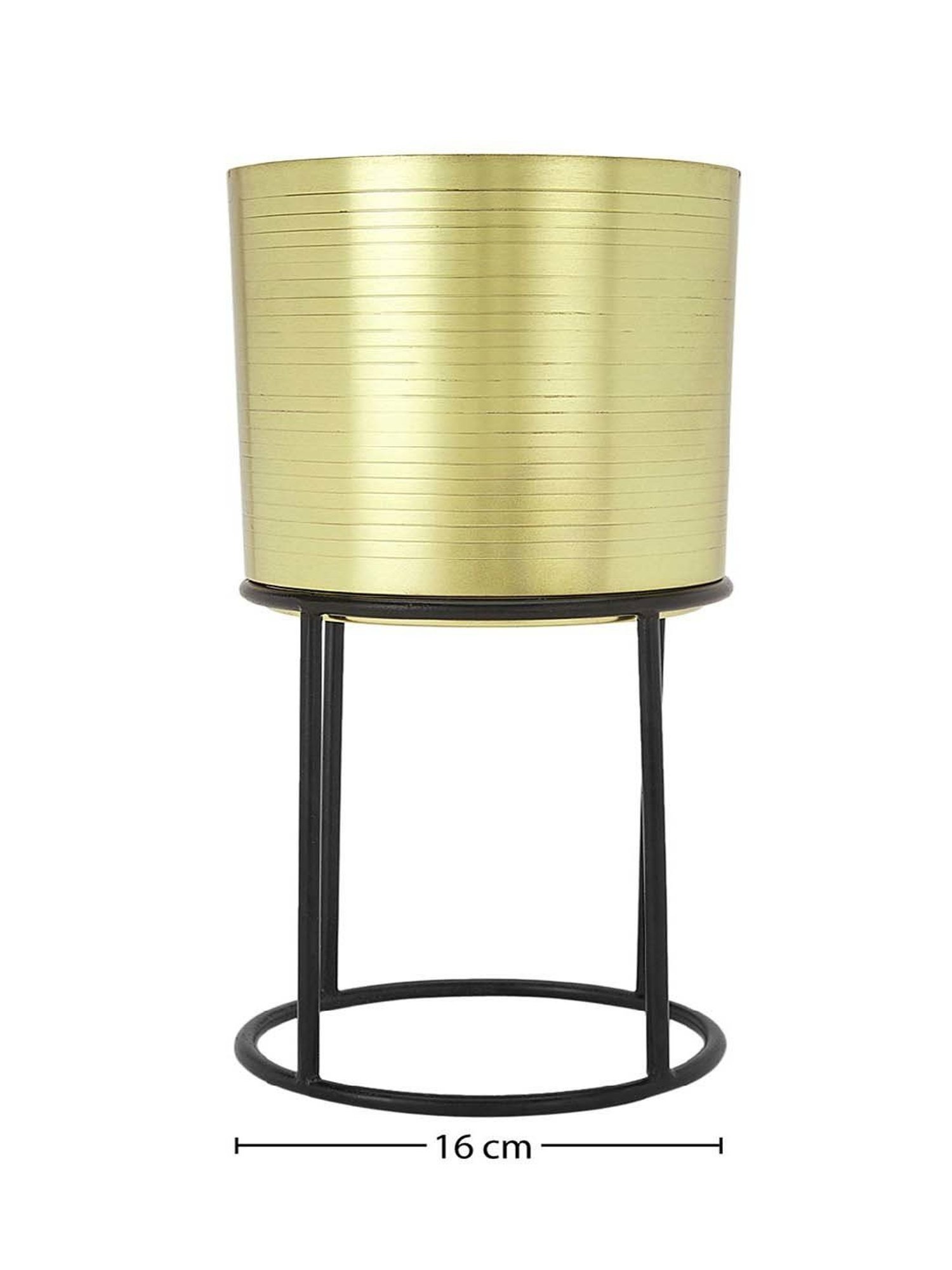 Living Scapes by Pantaloons Gold Metal Planter Vases