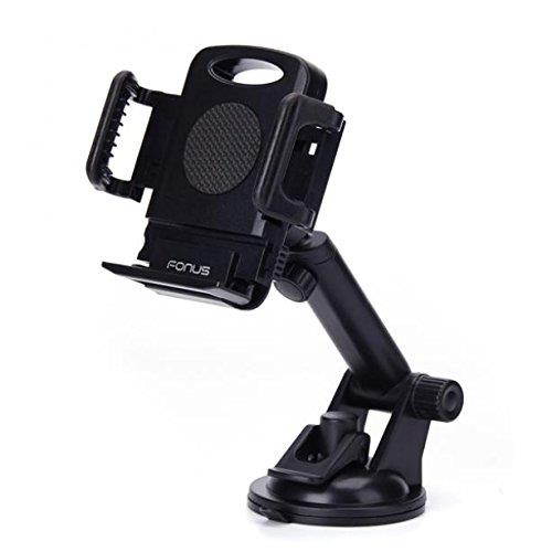 Premium Car Mount Holder Dash Windshield Cradle Window Rotating Dock Strong Grip Suction Cup for Verizon HTC One Max - Verizon HTC One Mini 2 - Verizon HTC One Remix - Verizon Kyocera Brigadier