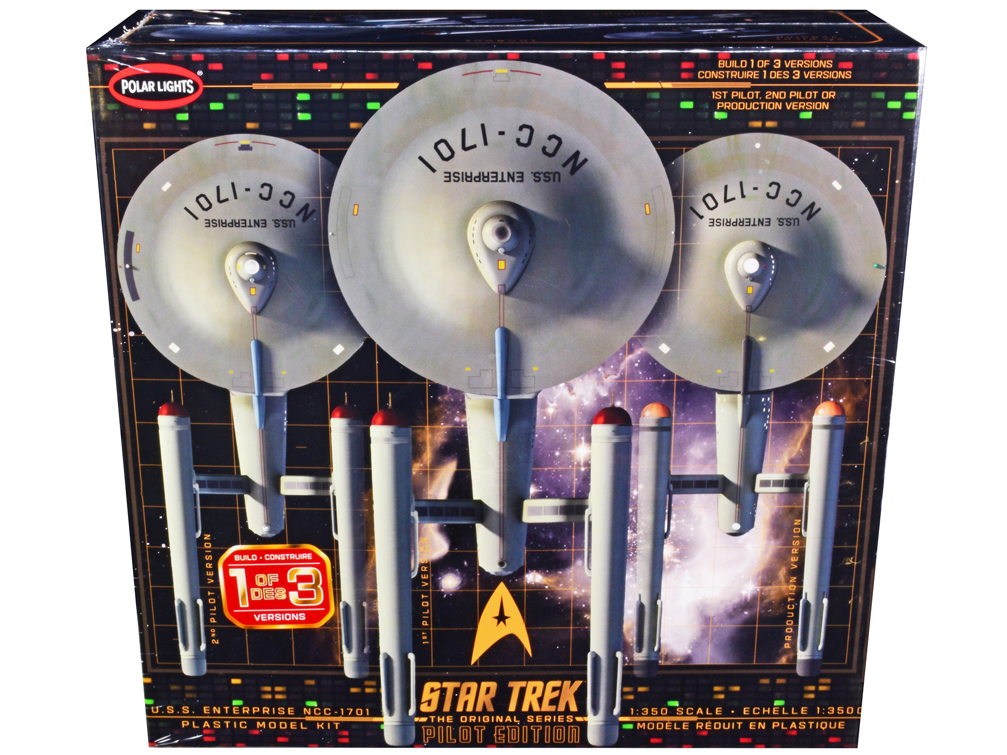 Skill 2 Model Kit U.S.S. Enterprise NCC-1701-C Space Ship "Star Trek: The Next Generation" (1987) TV Series 1/1400 Scale Model by AMT