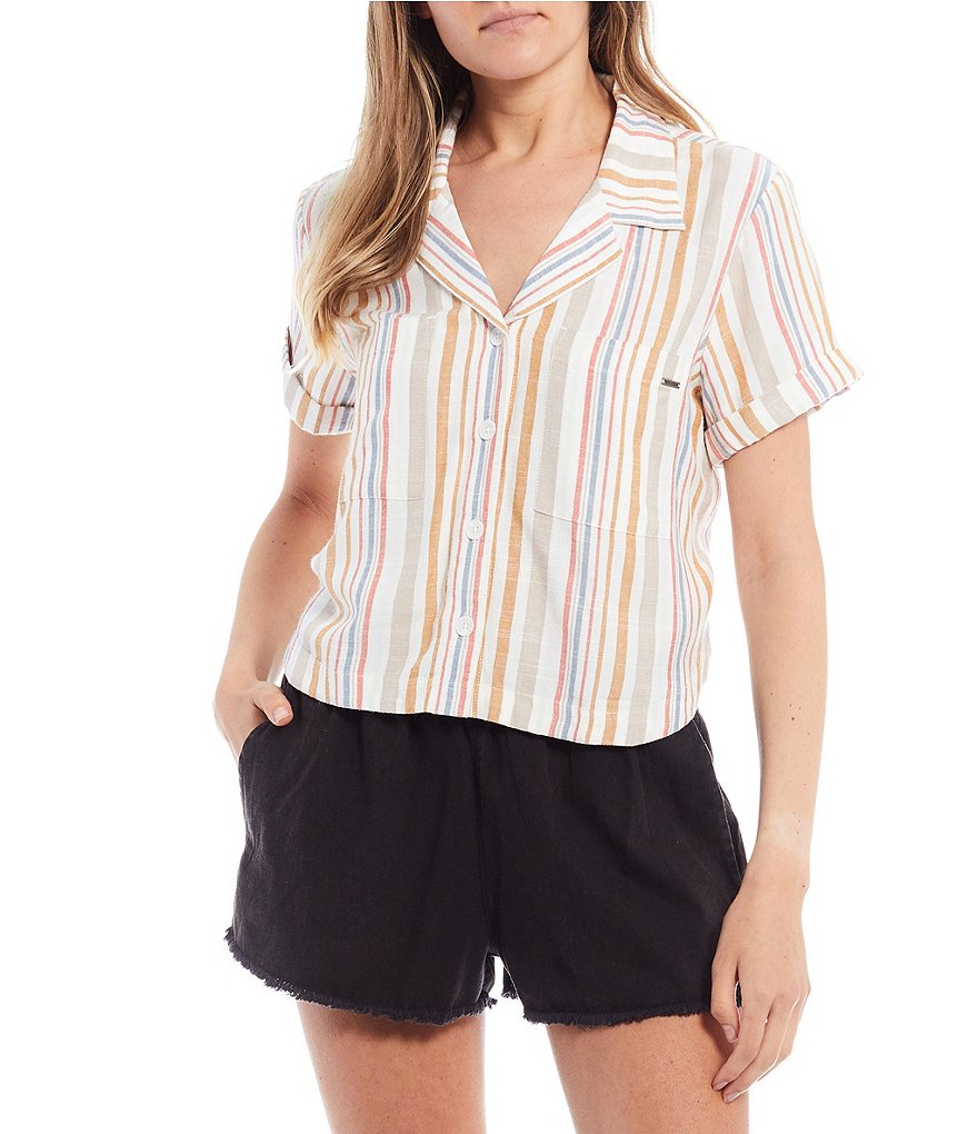 Love & Piece Sleeveless Tie-Die Peplum Hanky Hem Top