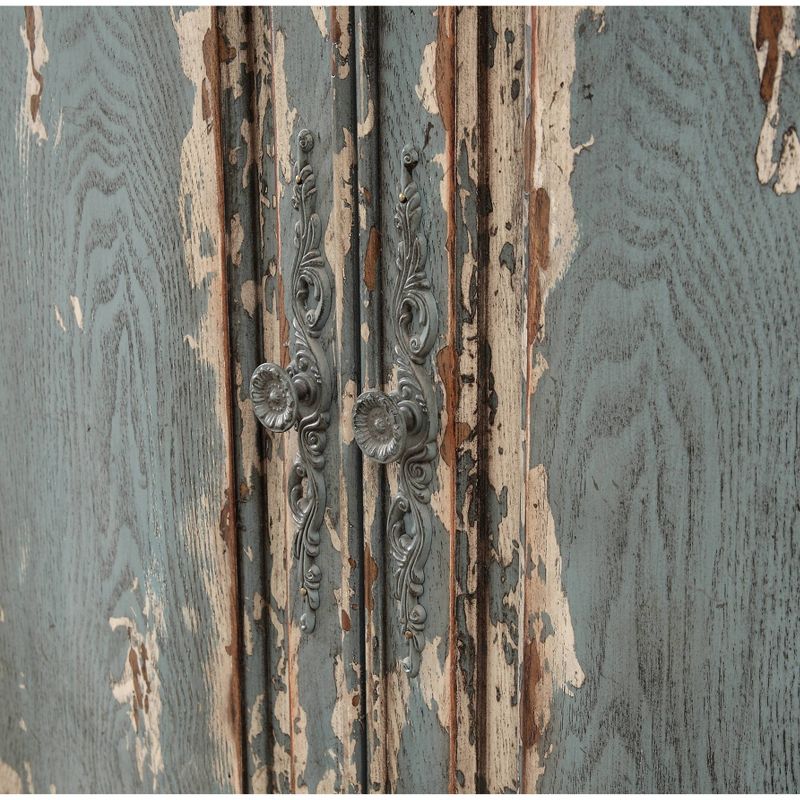 Searcy 4 Door Media Credenza TV Stand for TVs up to 70" Blue - Treasure Trove Accents