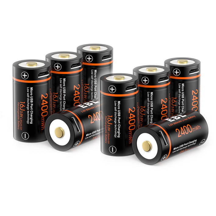 EBL 8pcs 800mAh Lithium Rechargeable Battery 3V Li-ion Batteries for Arlo Wireless Camera VMC3030 VMS3130 VMS3330 VMS3430 VMK3200