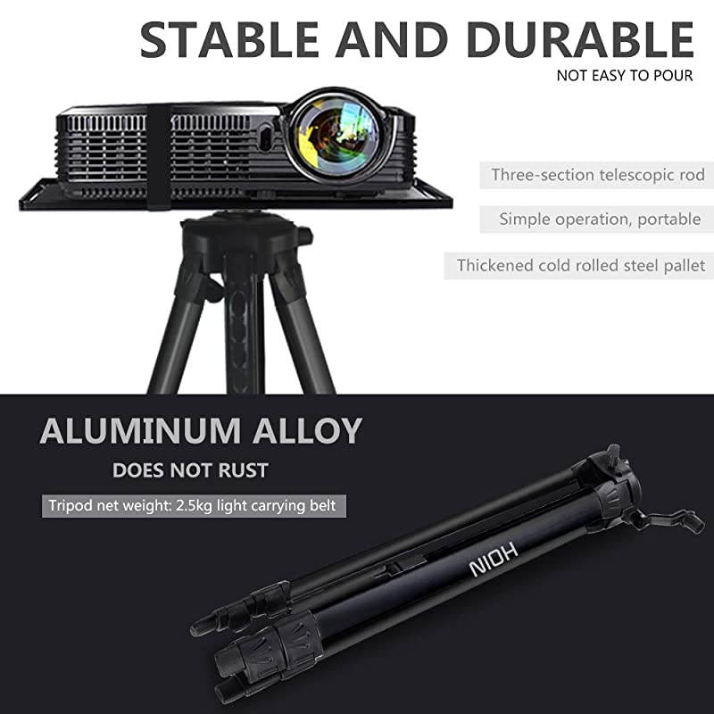 StandLaptop StandAluminum Multifunction Tripod Stand with Tray Adjustable Tripod Laptop Stand 17 to 46 Universal Device Stand Perfect for Stage or Studio Use