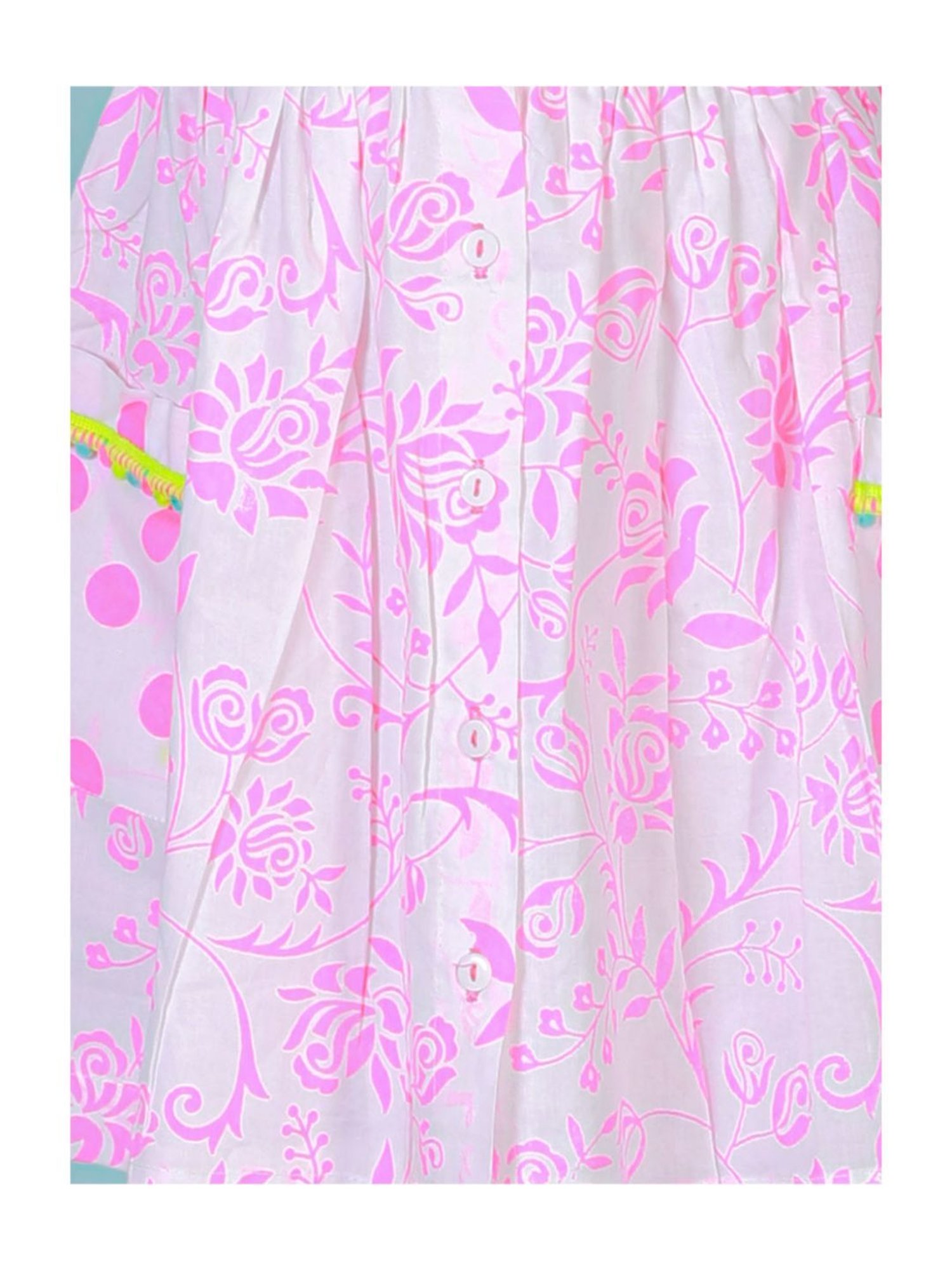 Lil Drama Kids Light Pink & White Floral Print Dress