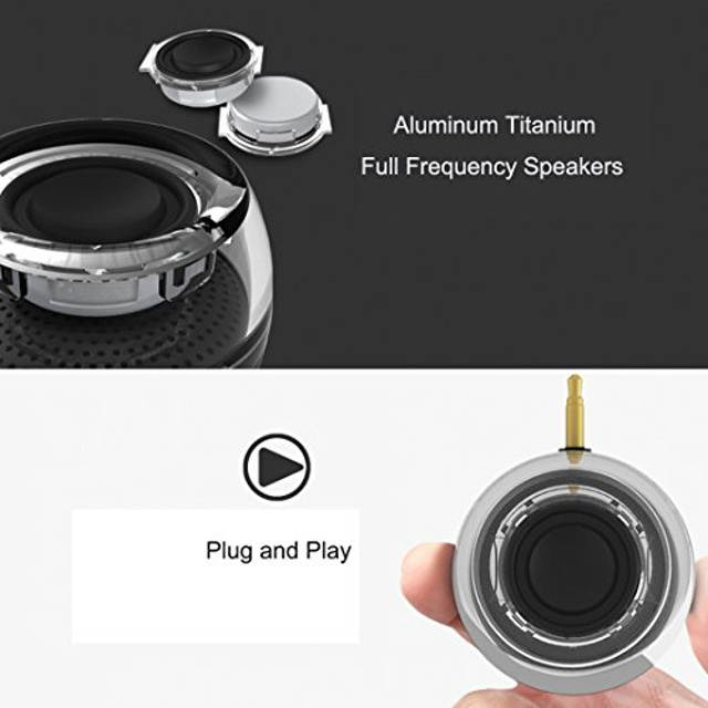 CestMall F10 Portable Compact Mini Speaker, Four Times of the Normal Volume, 3.5MM Audio Input, for iPhone Android Tablet Nevigation PSP MP3 MP4 Black