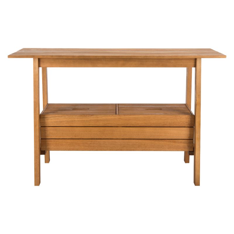 Bertie Tea Trolley - Teak - Safavieh