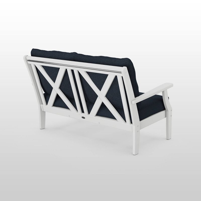 Braxton Deep Seating Patio Settee White - POLYWOOD