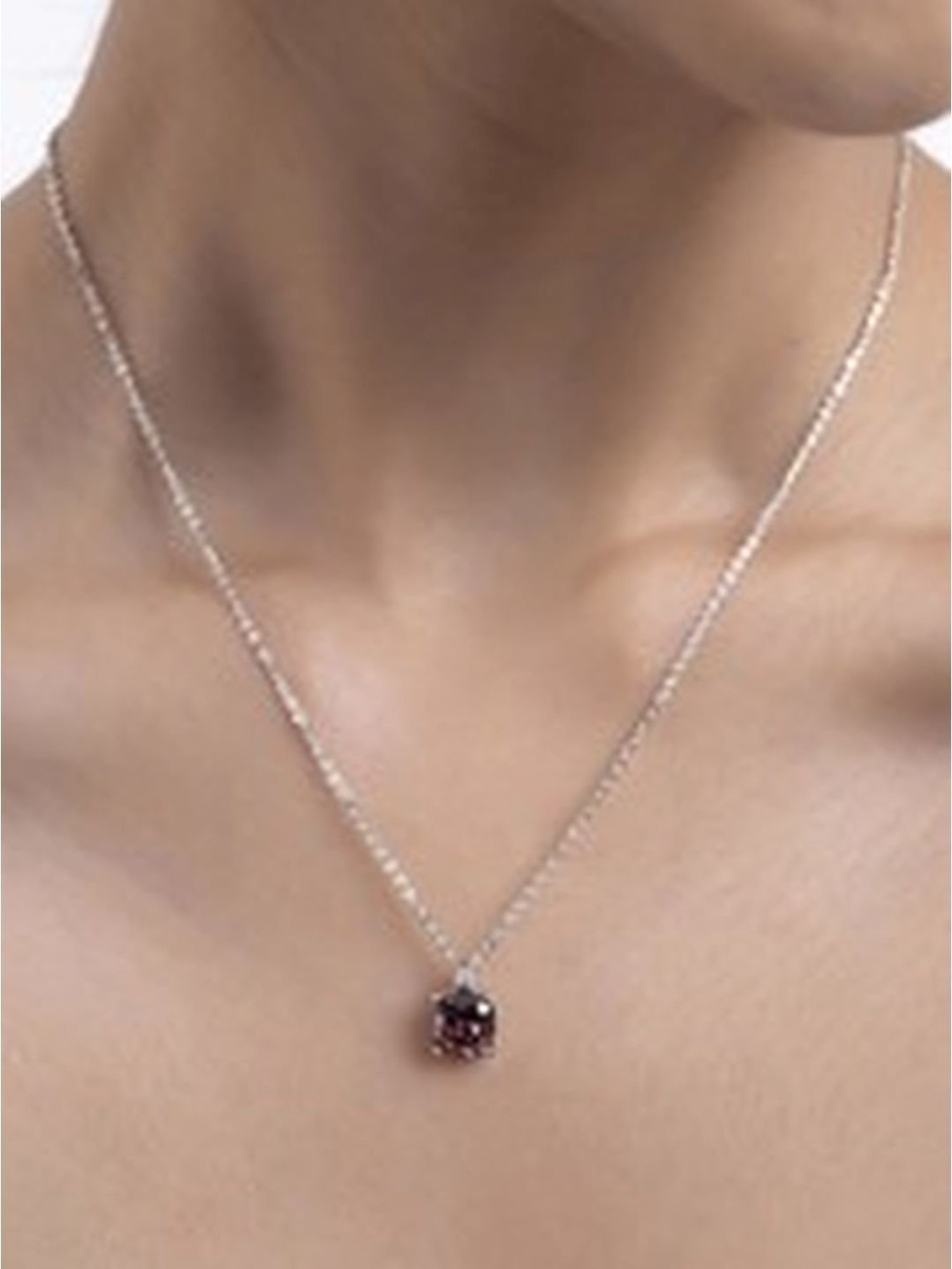 March by FableStreet 92.5 Sterling Silver Statement Cushion Cut Pendant for Women