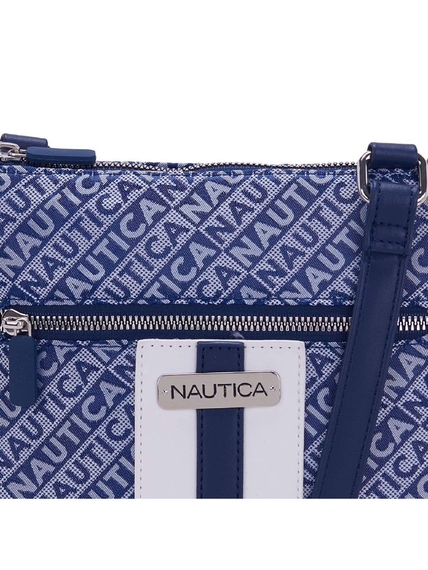 Nautica Navy Blue Printed Medium Sling Handbag
