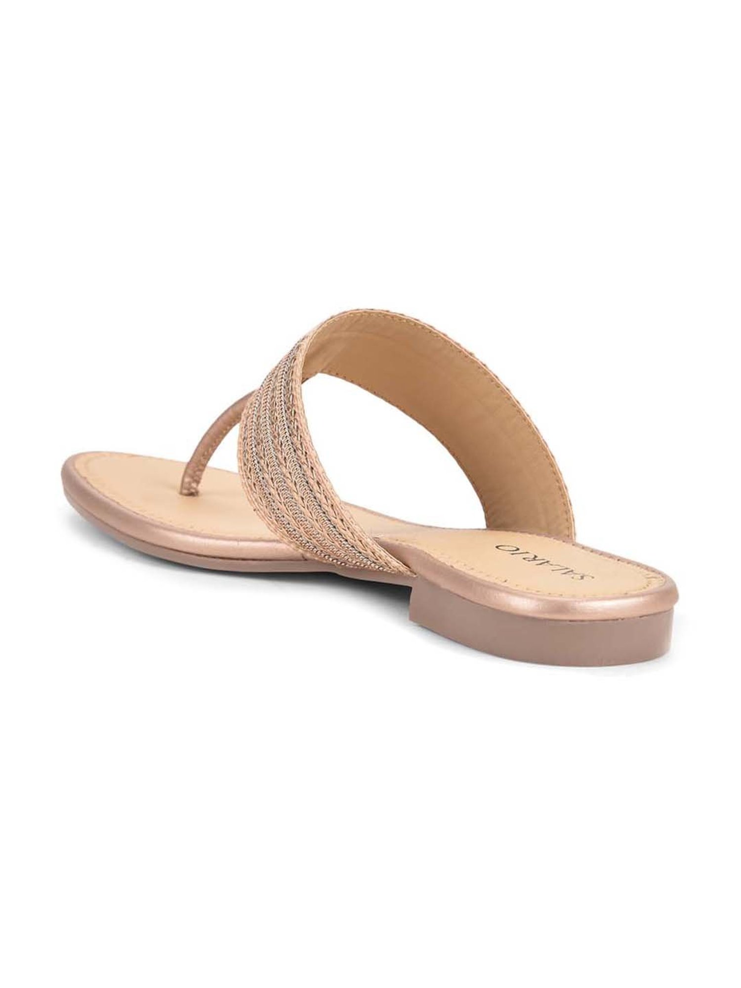 Salario Women's Beige Thong Sandals