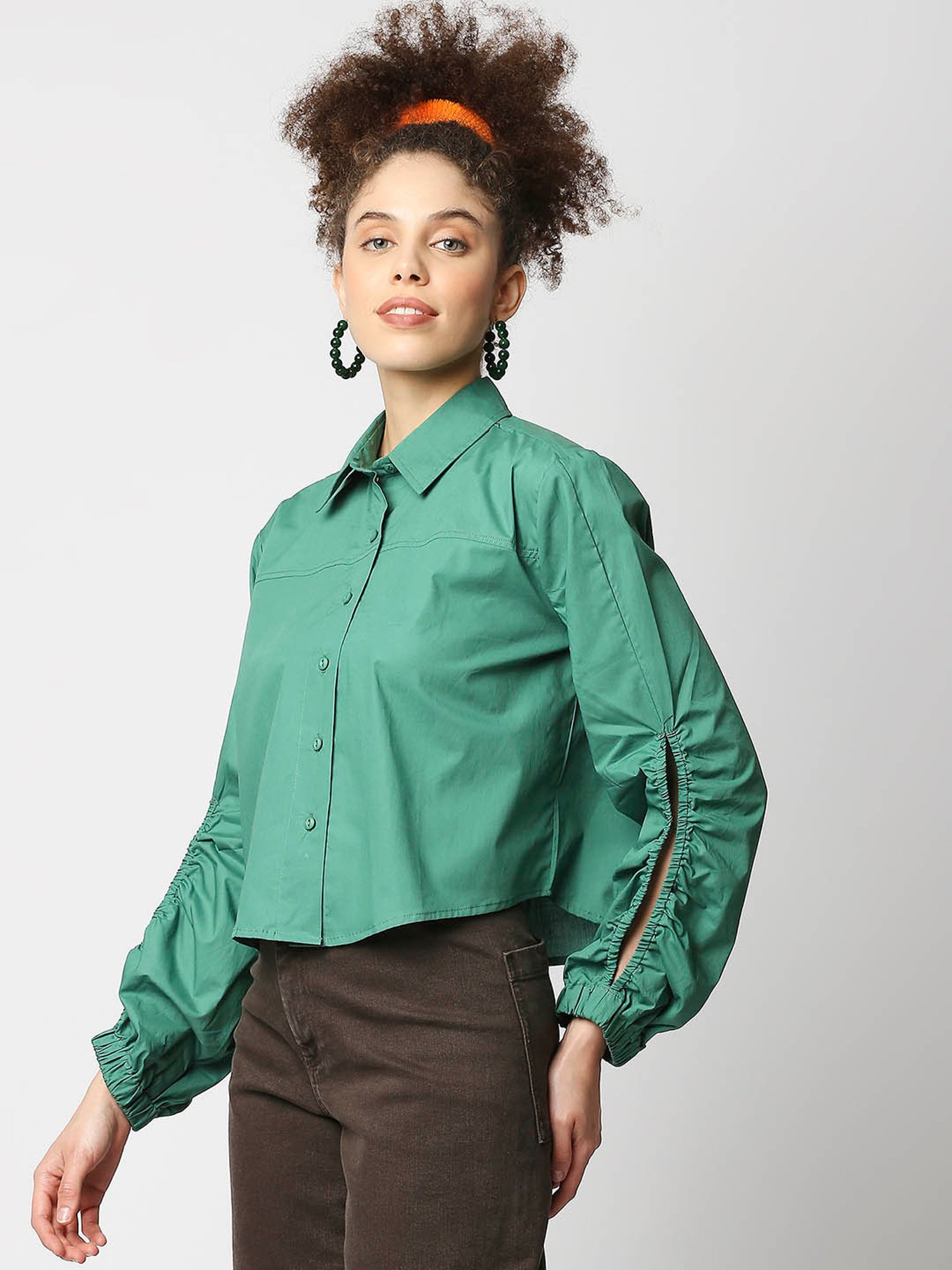 Remanika Green Regular Fit Shirt