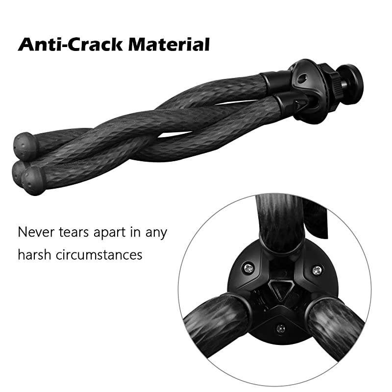 Flexible Camera Tripod,  12 Inch Mini Tripod Stand GoPro/Action Cam/DSLR Canon Nikon Sony, Smartphone Tripod Stand with Cell Phone Holder, Compatible with iPhone/Android - Waterproof