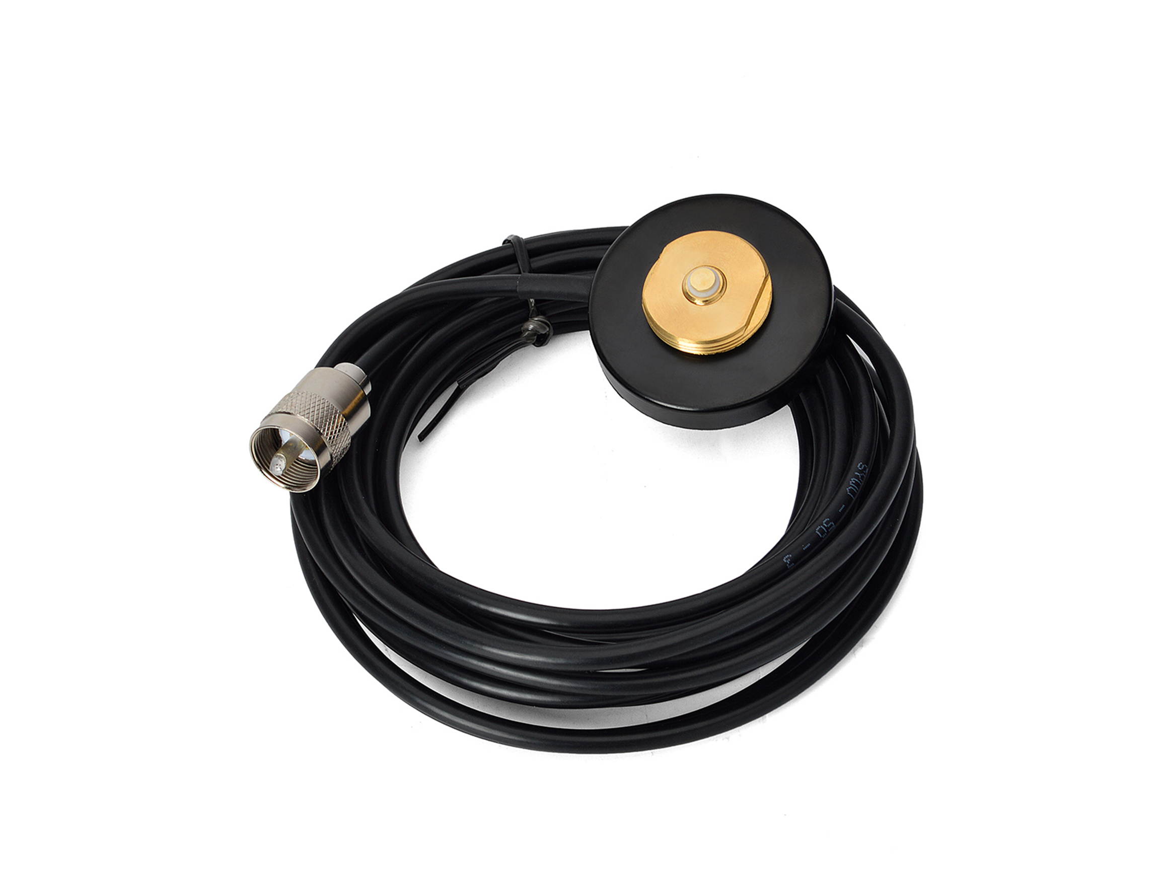 HYS NMO Mini Ham CB Radio Antenna Magnetic Mount Base 2.17''(55mm) with PL-259 Connector RG58 Coax Cable 16.4ft(5M) for Transceiver