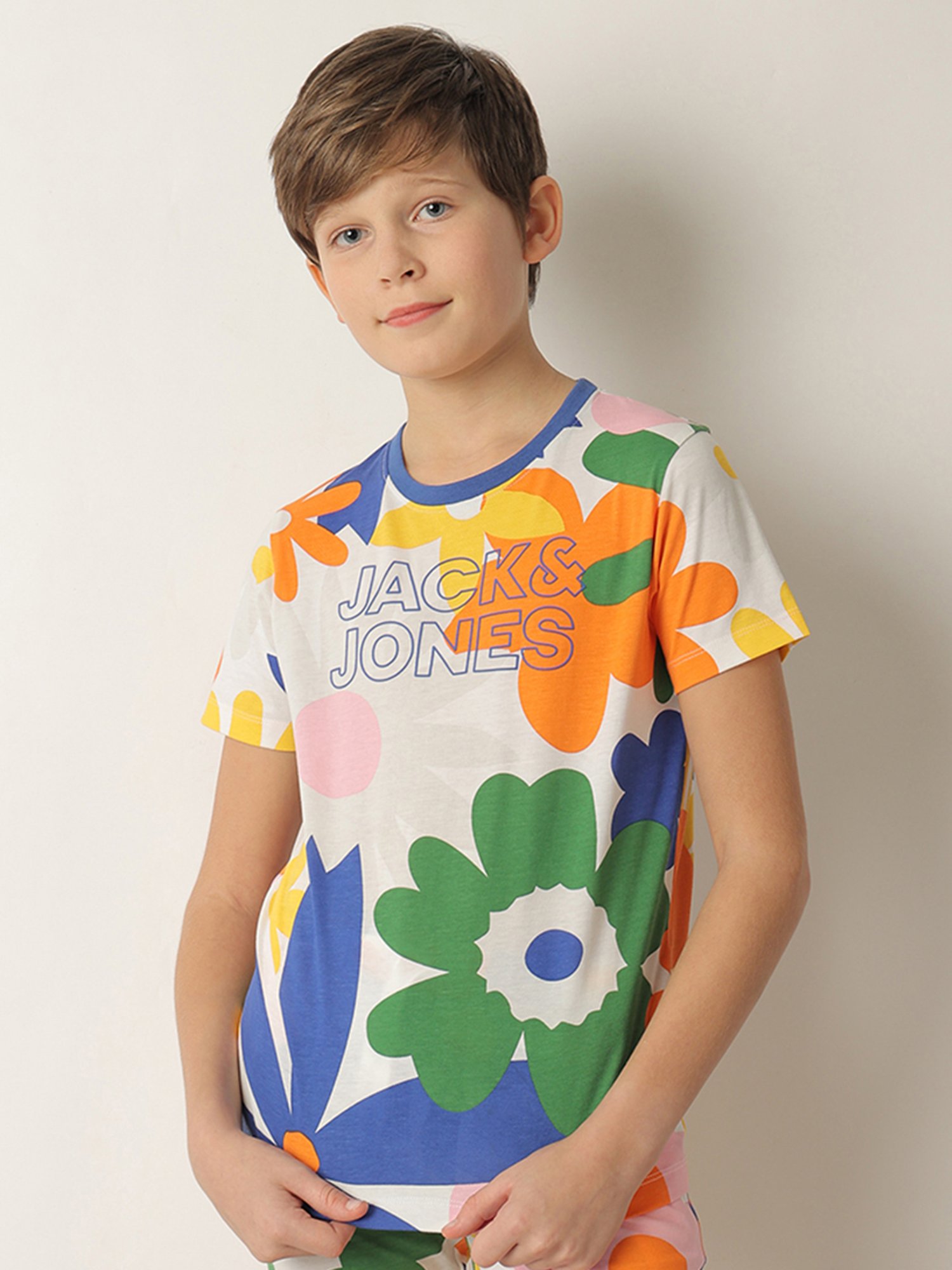 Jack & Jones Junior White Printed T-Shirt