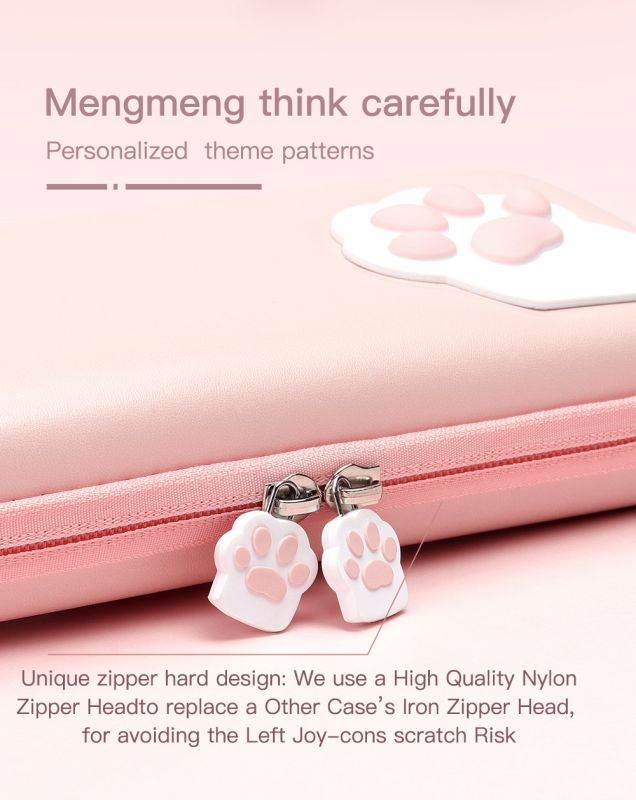 Cute Paw Cute Pouch for Nintendo Switch Bag Travel Carrying Case for Nintendo Switch Lite Games Hard Portable Storage Bag