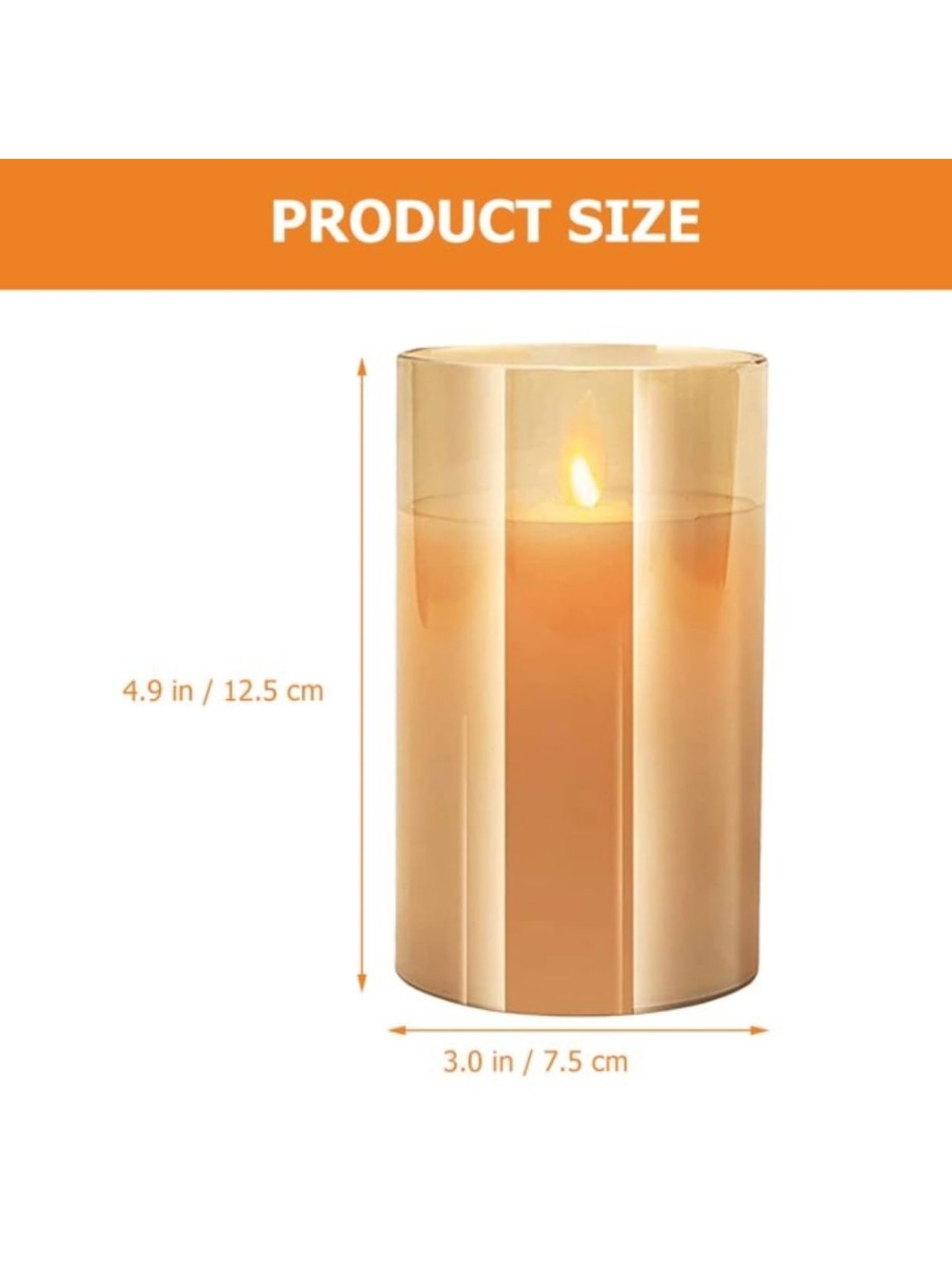 Xergy Acrylic Battery Operated Flameless LED Candles Light for Home Decoration (Warm White)
