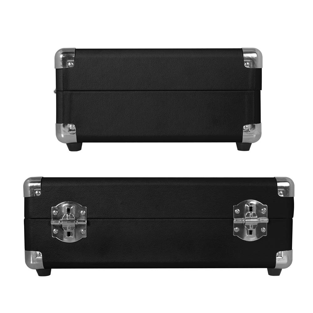 LP&No.1 Portable Suitcase Turntable with Stereo Speaker,3 Speeds Belt-Drive Vinyl Record Player Blue